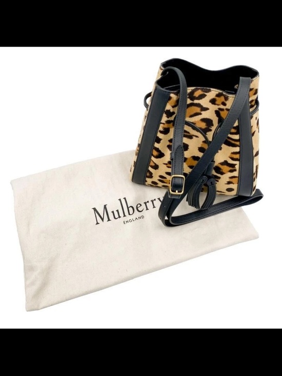 Mulberry Handbags - Mulberry Leopard-Print Mini Bucket Bag in Black and Tan